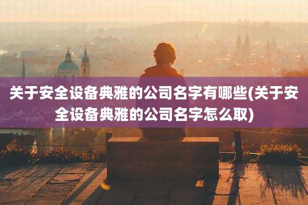 关于安全设备典雅的公司名字有哪些(关于安全设备典雅的公司名字怎么取)