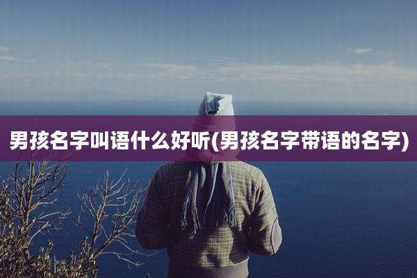 男孩名字叫语什么好听(男孩名字带语的名字)