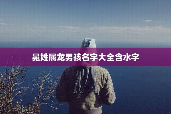 晁姓属龙男孩名字大全含水字