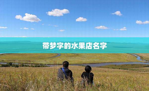 带梦字的水果店名字