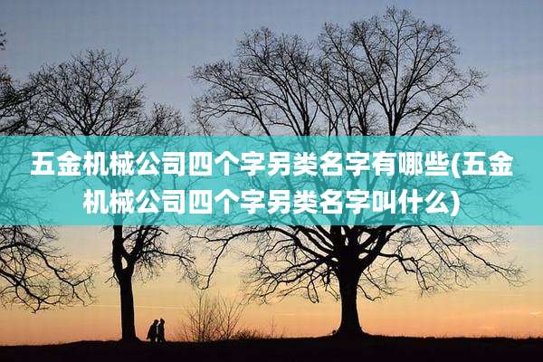 五金机械公司四个字另类名字有哪些(五金机械公司四个字另类名字叫什么)