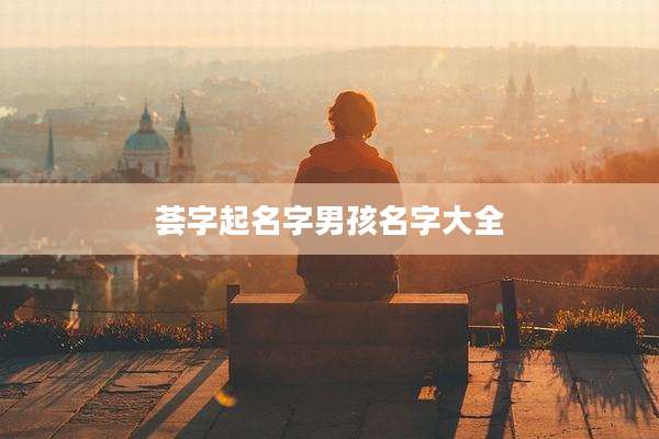 荟字起名字男孩名字大全