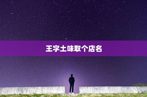 王字土味取个店名