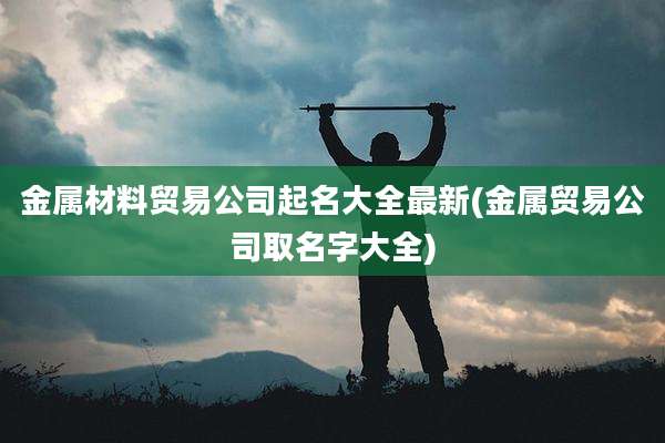 金属材料贸易公司起名大全最新(金属贸易公司取名字大全)