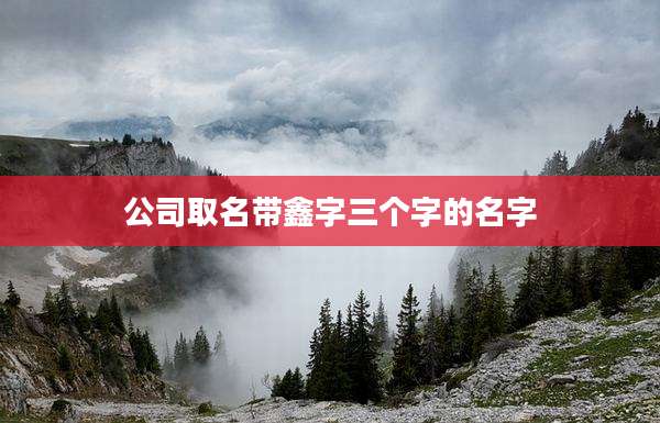 公司取名带鑫字三个字的名字