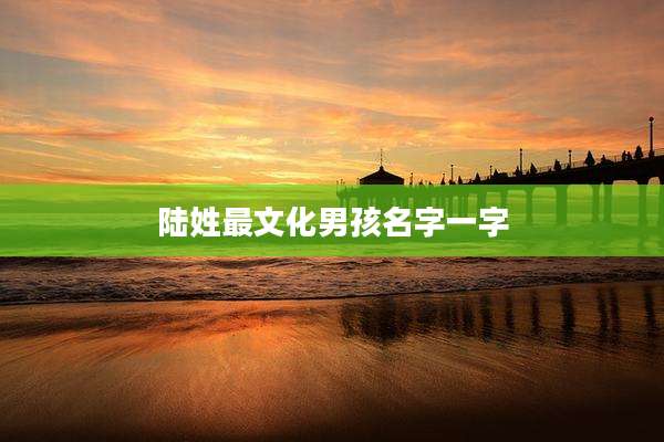 陆姓最文化男孩名字一字