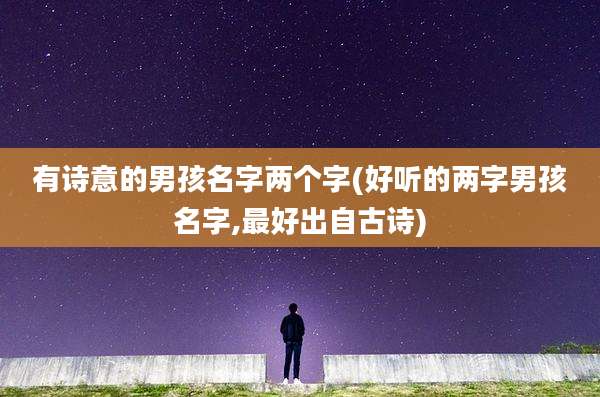 有诗意的男孩名字两个字(好听的两字男孩名字,最好出自古诗)