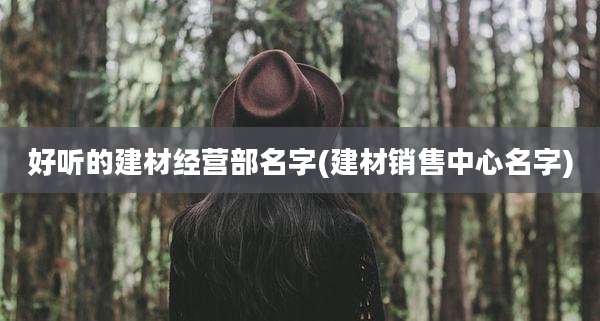 好听的建材经营部名字(建材销售中心名字)