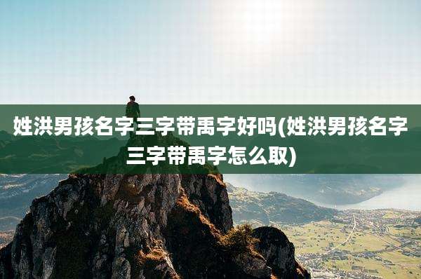 姓洪男孩名字三字带禹字好吗(姓洪男孩名字三字带禹字怎么取)