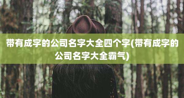 带有成字的公司名字大全四个字(带有成字的公司名字大全霸气)