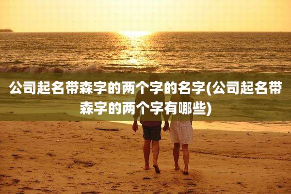 公司起名带森字的两个字的名字(公司起名带森字的两个字有哪些)