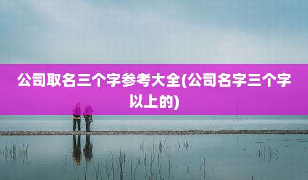 公司取名三个字参考大全(公司名字三个字以上的)