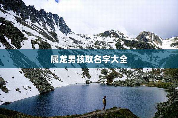 属龙男孩取名字大全