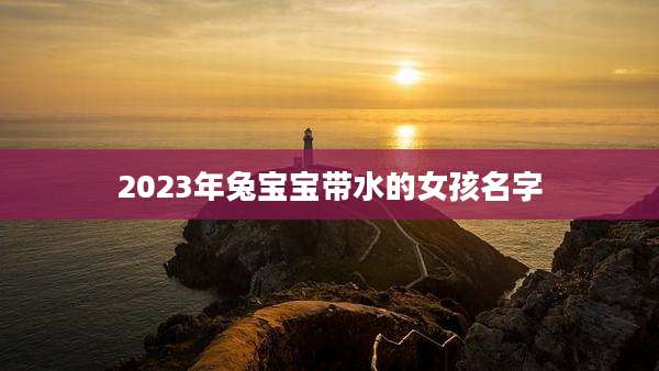 2023年兔宝宝带水的女孩名字