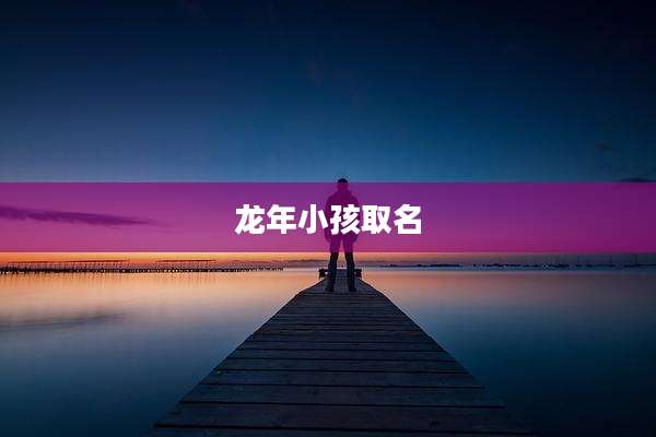 龙年小孩取名