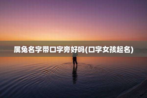 属兔名字带口字旁好吗(口字女孩起名)