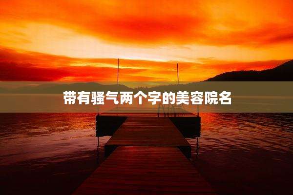 带有骚气两个字的美容院名