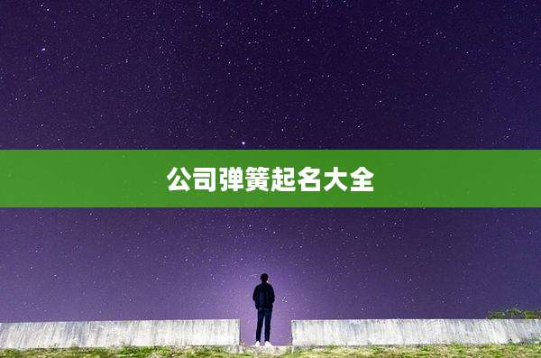 公司弹簧起名大全
