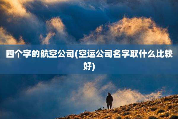 四个字的航空公司(空运公司名字取什么比较好)