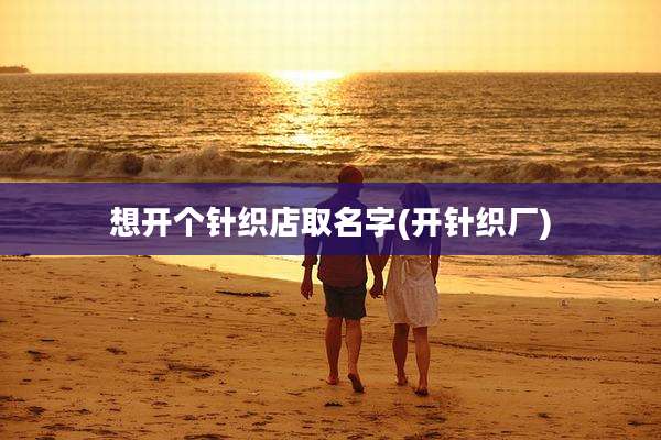 想开个针织店取名字(开针织厂)