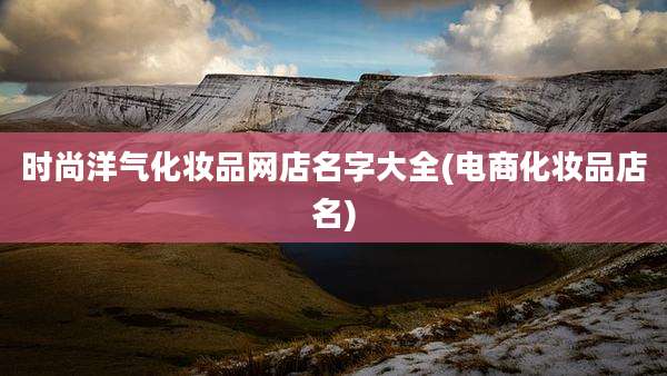时尚洋气化妆品网店名字大全(电商化妆品店名)