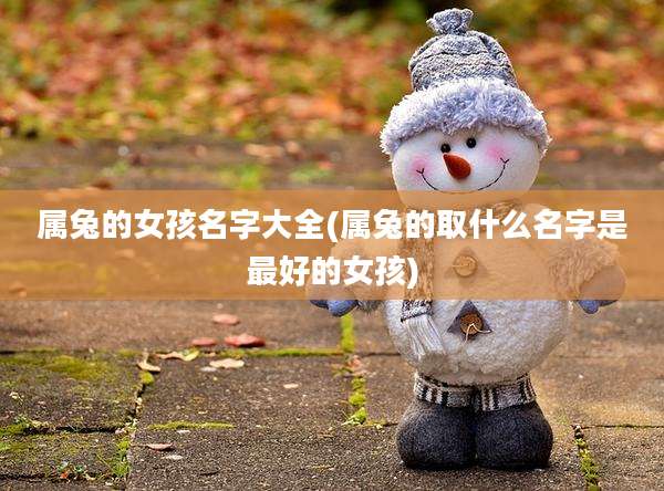 属兔的女孩名字大全(属兔的取什么名字是最好的女孩)