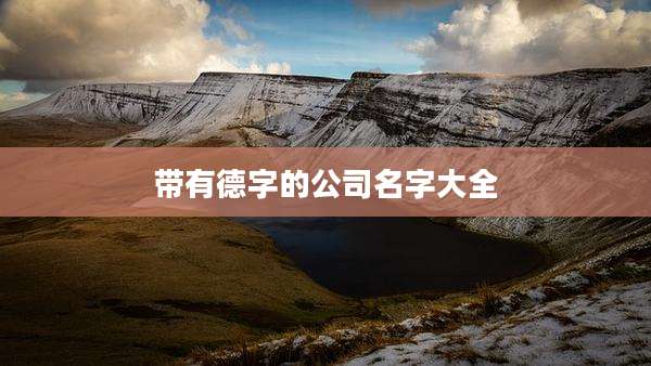 带有德字的公司名字大全