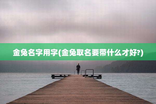 金兔名字用字(金兔取名要带什么才好?)