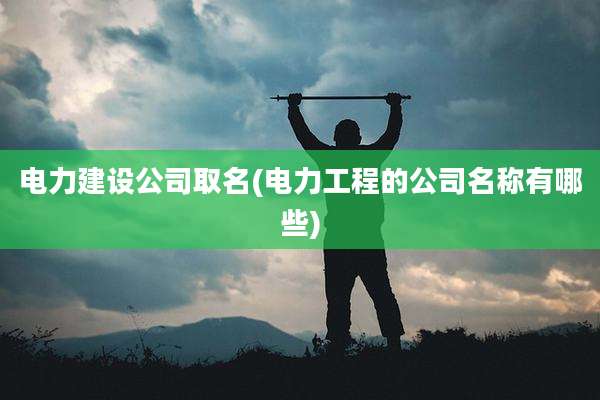 电力建设公司取名(电力工程的公司名称有哪些)
