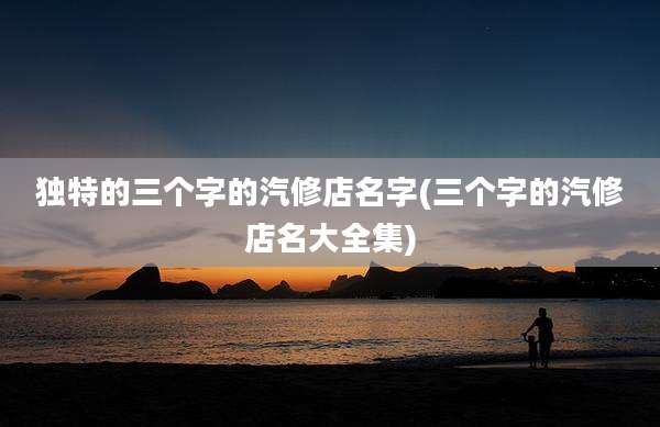 独特的三个字的汽修店名字(三个字的汽修店名大全集)