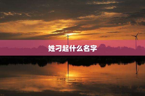 姓刁起什么名字