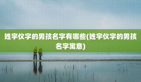 姓宇仪字的男孩名字有哪些(姓宇仪字的男孩名字寓意)