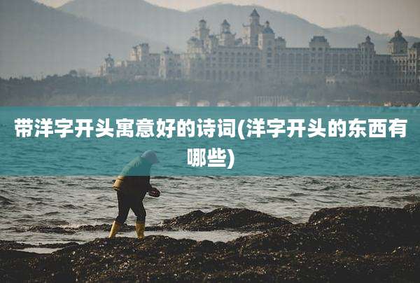 带洋字开头寓意好的诗词(洋字开头的东西有哪些)