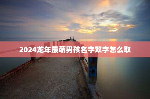 2024龙年最萌男孩名字双字怎么取