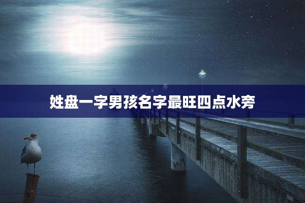 姓盘一字男孩名字最旺四点水旁