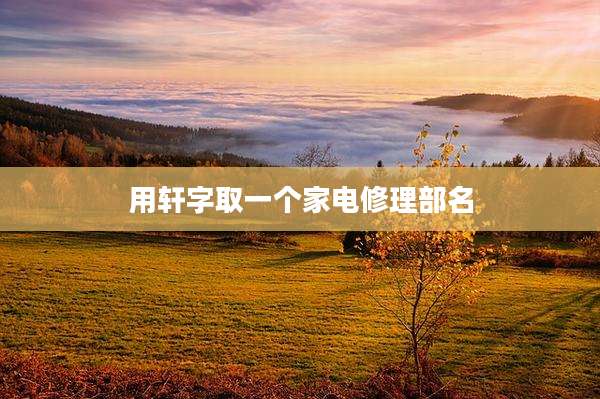 用轩字取一个家电修理部名