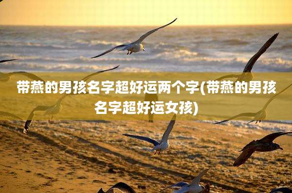 带燕的男孩名字超好运两个字(带燕的男孩名字超好运女孩)
