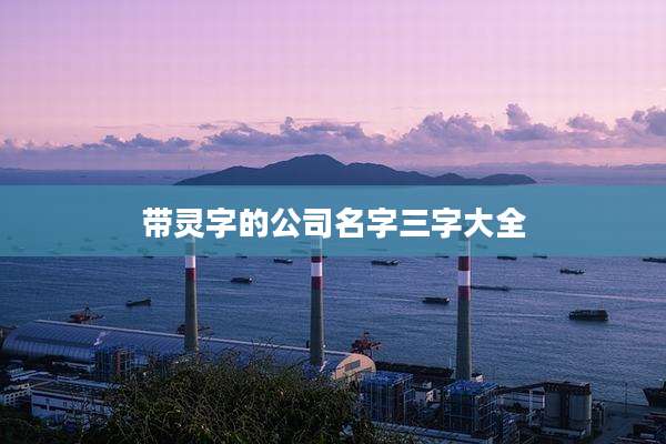 带灵字的公司名字三字大全