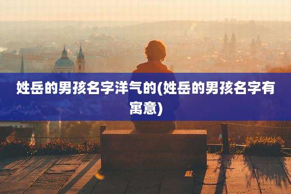 姓岳的男孩名字洋气的(姓岳的男孩名字有寓意)