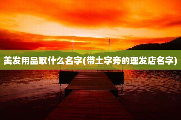 美发用品取什么名字(带土字旁的理发店名字)