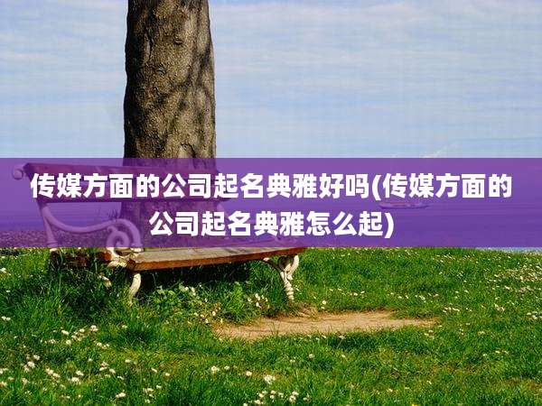 传媒方面的公司起名典雅好吗(传媒方面的公司起名典雅怎么起)