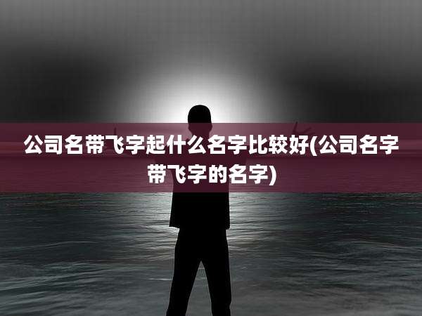 公司名带飞字起什么名字比较好(公司名字带飞字的名字)