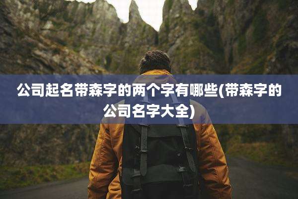 公司起名带森字的两个字有哪些(带森字的公司名字大全)