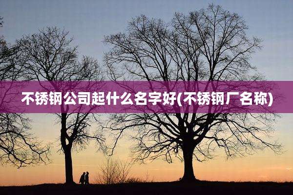 不锈钢公司起什么名字好(不锈钢厂名称)