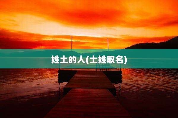 姓土的人(土姓取名)