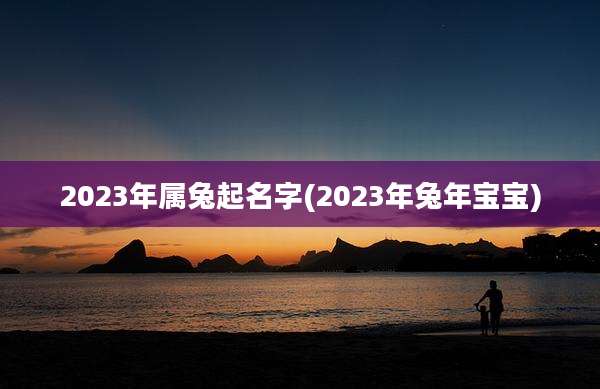 2023年属兔起名字(2023年兔年宝宝)