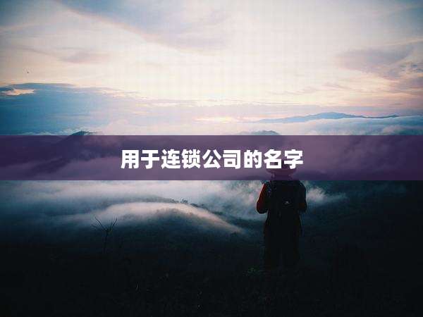 用于连锁公司的名字