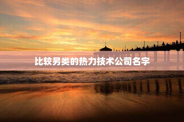 比较另类的热力技术公司名字