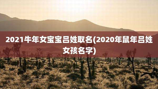 2021牛年女宝宝吕姓取名(2020年鼠年吕姓女孩名字)
