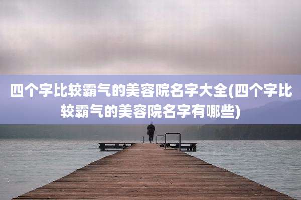 四个字比较霸气的美容院名字大全(四个字比较霸气的美容院名字有哪些)